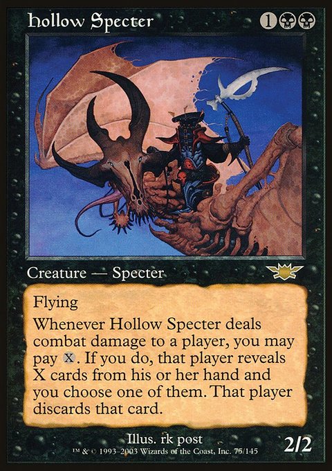 Hollow Specter, Legions #75, Magic: The Gathering card