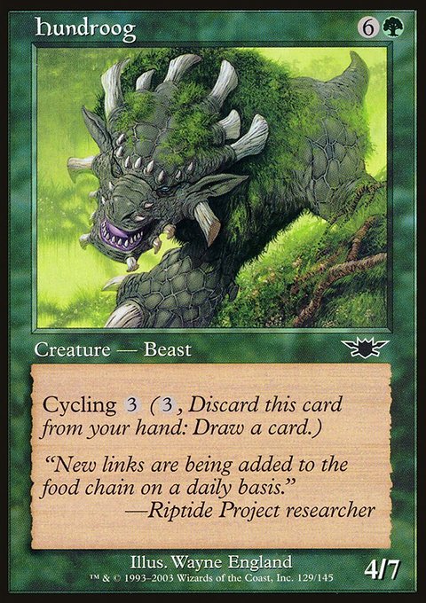 Hundroog, Legions #129, Magic: The Gathering card