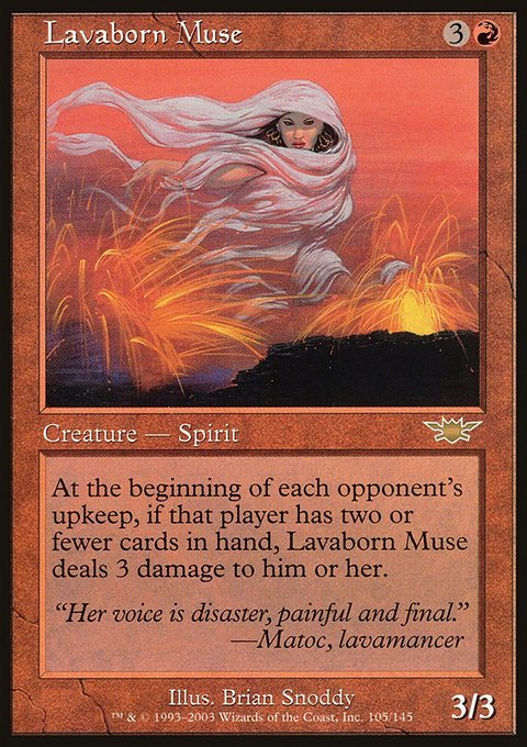 Lavaborn Muse, Legions #105, Magic: The Gathering card