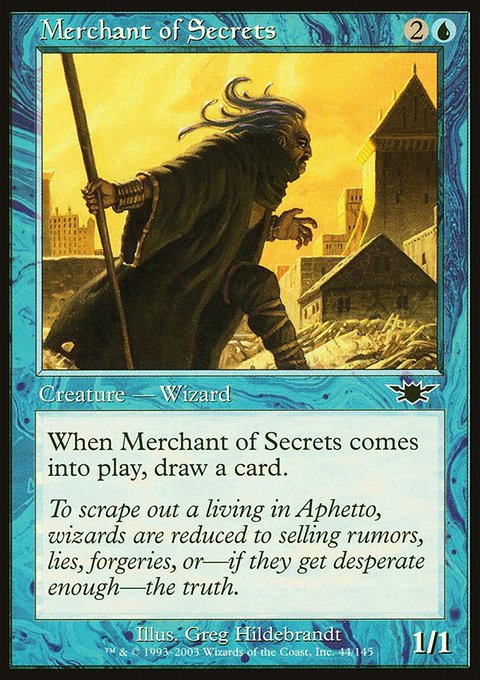 Merchant of Secrets, Legions #44, Magic: The Gathering card