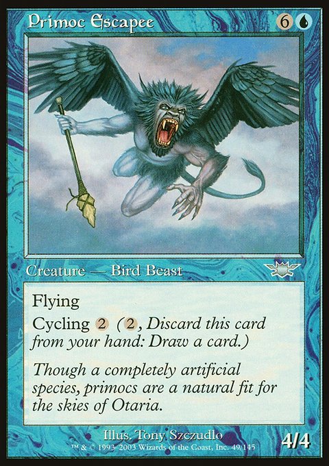 Primoc Escapee, Legions #49, Magic: The Gathering card