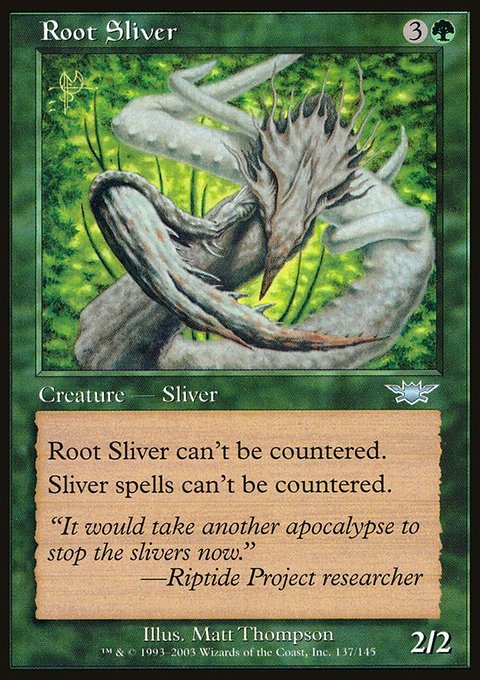 Root Sliver, Legions #137, Magic: The Gathering card