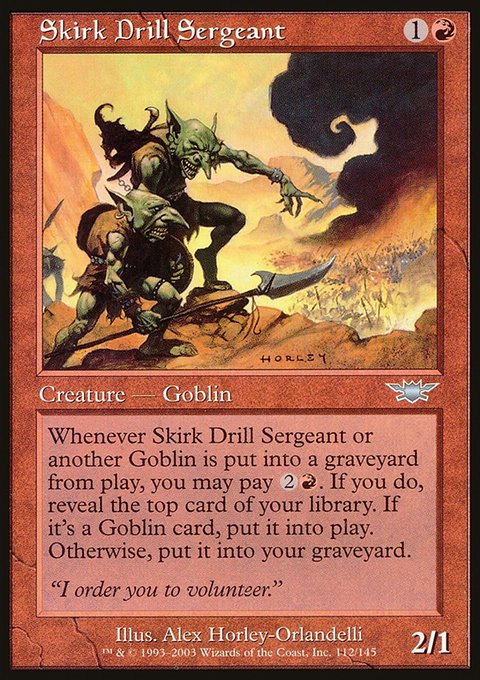 Skirk Drill Sergeant, Legions #112, Magic: The Gathering card