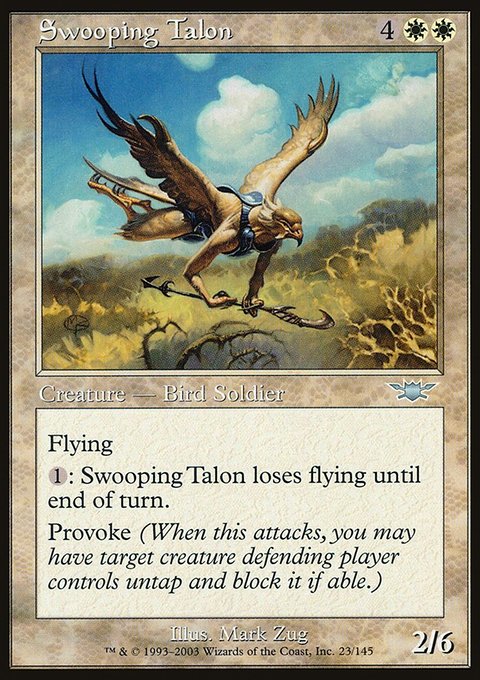 Swooping Talon, Legions #23, Magic: The Gathering card
