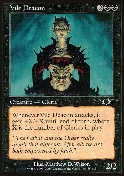 Vile Deacon, Legions #85, Magic: The Gathering card