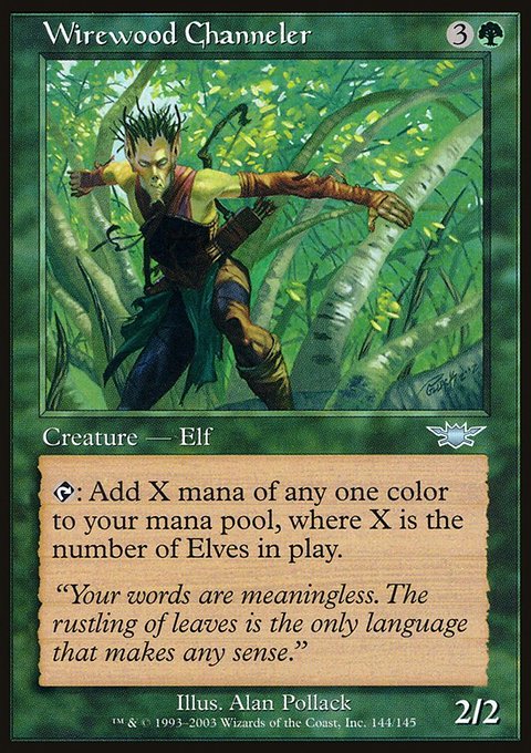 Wirewood Channeler, Legions #144, Magic: The Gathering card