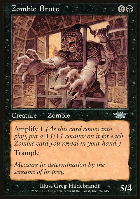 Zombie Brute, Legions #87, Magic: The Gathering card