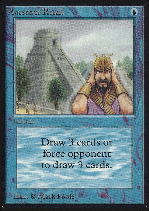 Ancestral Recall, Limited Edition Alpha #47, Magic: The Gathering card