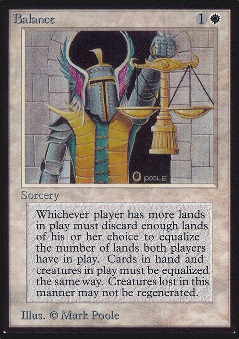 Balance, Limited Edition Alpha #3, Magic: The Gathering card