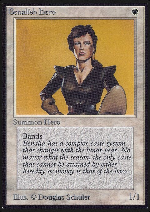 Benalish Hero, Limited Edition Alpha #4, Magic: The Gathering card