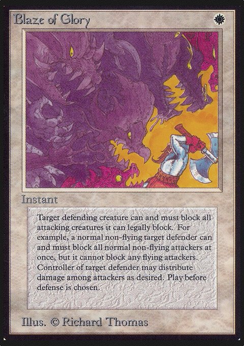 Blaze of Glory, Limited Edition Alpha #6, Magic: The Gathering card
