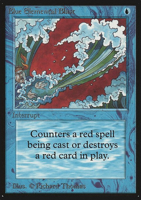 Blue Elemental Blast, Limited Edition Alpha #49, Magic: The Gathering card