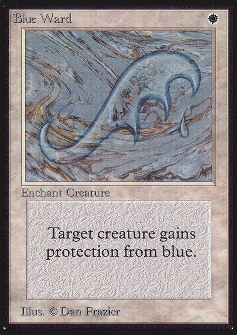 Blue Ward, Limited Edition Alpha #8, Magic: The Gathering card