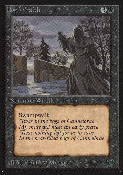 Bog Wraith, Limited Edition Alpha #95, Magic: The Gathering card