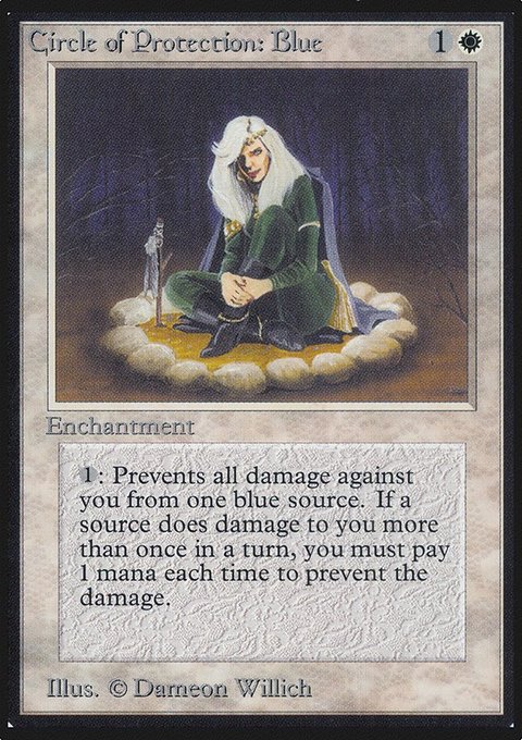 Circle of Protection: Blue, Limited Edition Alpha #10, Magic: The Gathering card