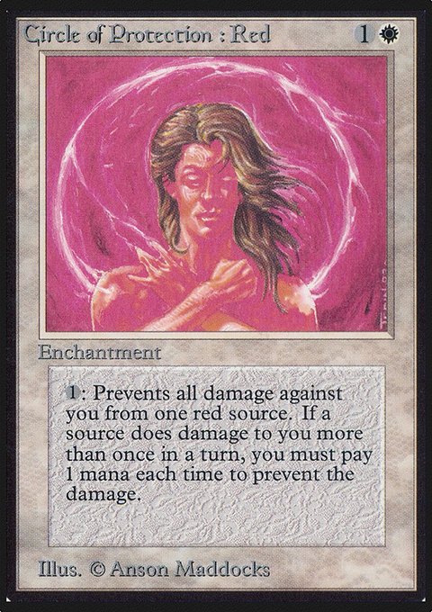Circle of Protection: Red, Limited Edition Alpha #12, Magic: The Gathering card