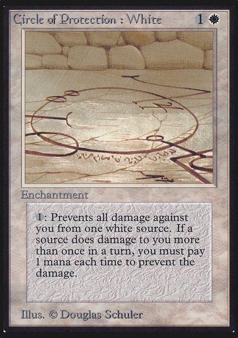 Circle of Protection: White, Limited Edition Alpha #13, Magic: The Gathering card