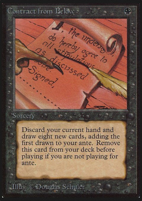Contract from Below, Limited Edition Alpha #96, Magic: The Gathering card