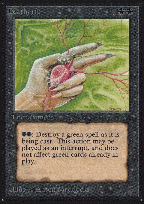 Deathgrip, Limited Edition Alpha #100, Magic: The Gathering card