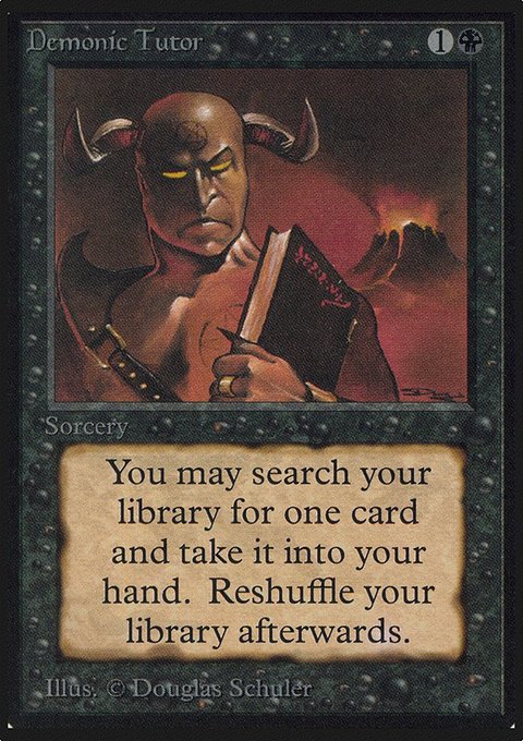 Demonic Tutor, Limited Edition Alpha #104, Magic: The Gathering card