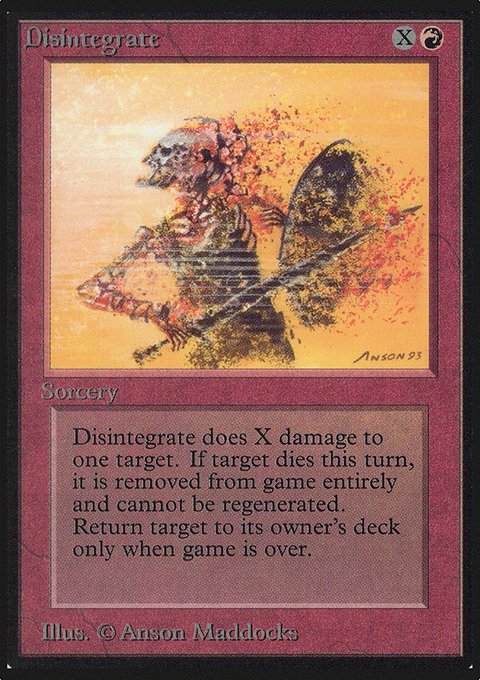 Disintegrate, Limited Edition Alpha #140, Magic: The Gathering card