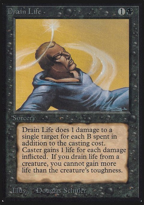 Drain Life, Limited Edition Alpha #105, Magic: The Gathering card