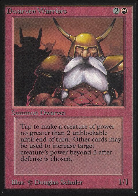 Dwarven Warriors, Limited Edition Alpha #143, Magic: The Gathering card