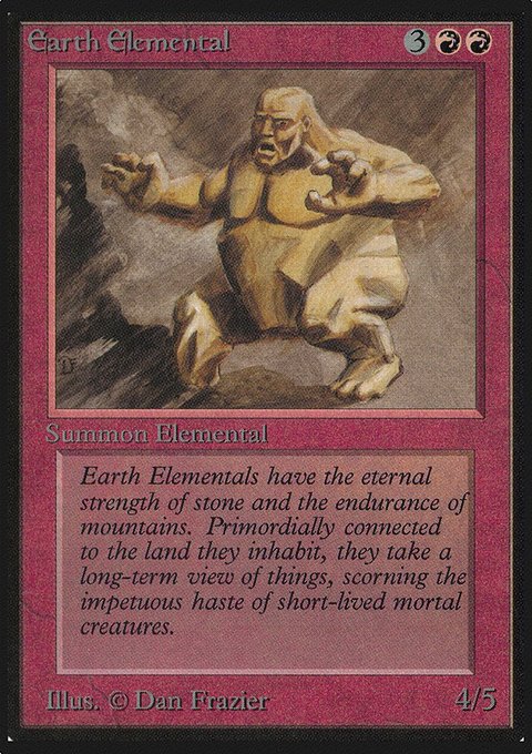 Earth Elemental, Limited Edition Alpha #144, Magic: The Gathering card