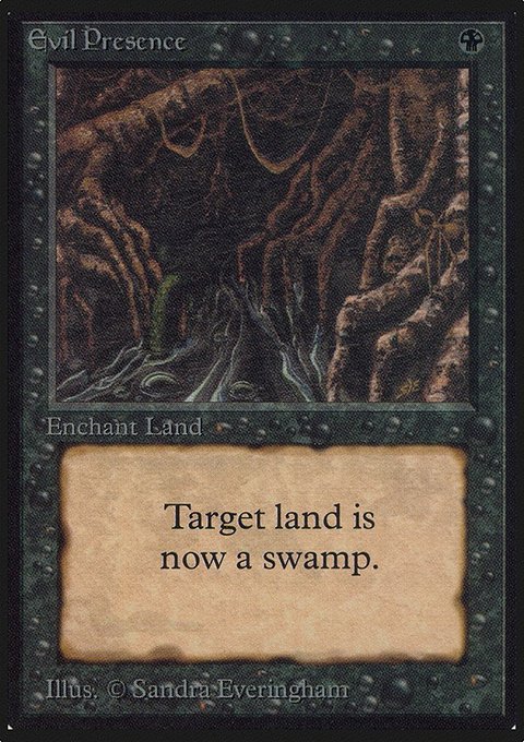 Evil Presence, Limited Edition Alpha #107, Magic: The Gathering card