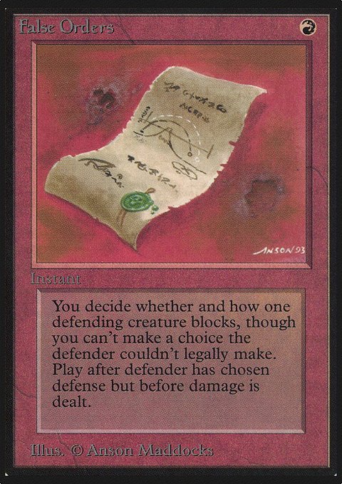 False Orders, Limited Edition Alpha #147, Magic: The Gathering card