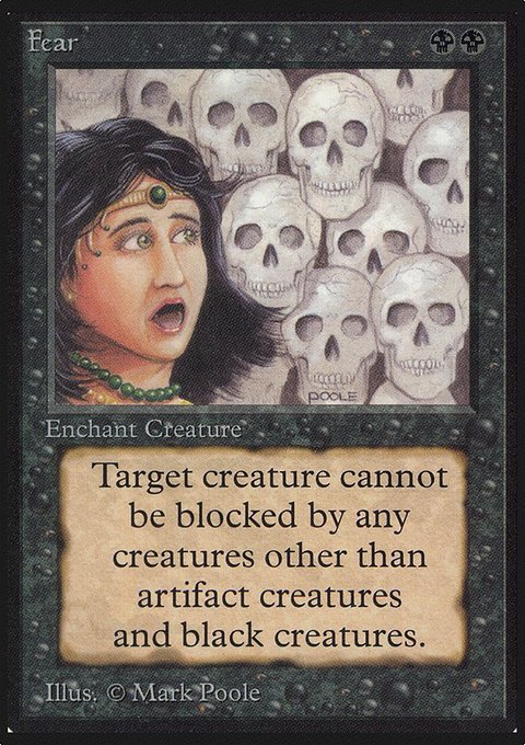 Fear, Limited Edition Alpha #108, Magic: The Gathering card
