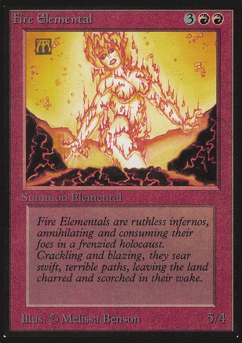 Fire Elemental, Limited Edition Alpha #148, Magic: The Gathering card