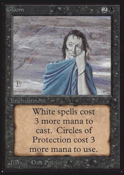 Gloom, Limited Edition Alpha #110, Magic: The Gathering card