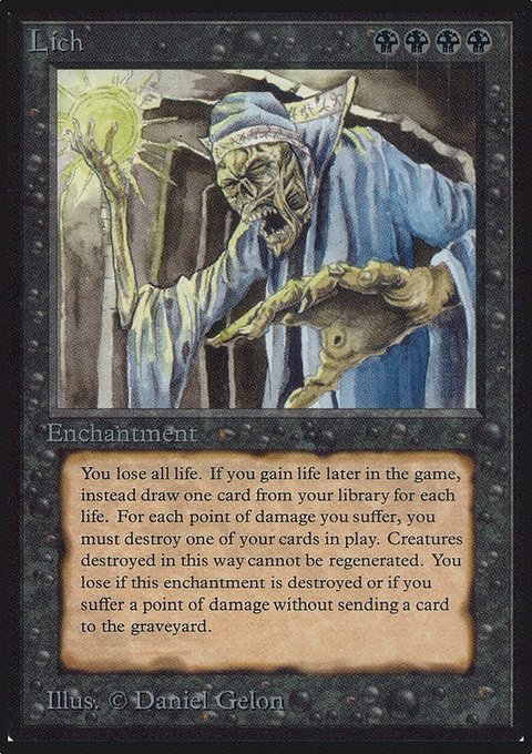 Lich, Limited Edition Alpha #113, Magic: The Gathering card