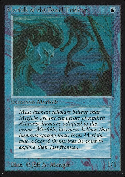 Merfolk of the Pearl Trident, Limited Edition Alpha #66, Magic: The Gathering card