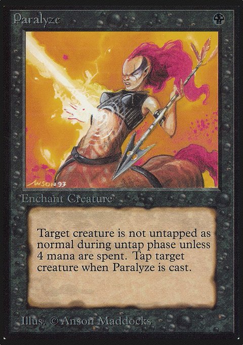 Paralyze, Limited Edition Alpha #119, Magic: The Gathering card