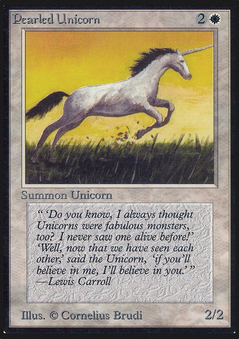 Pearled Unicorn, Limited Edition Alpha #30, Magic: The Gathering card