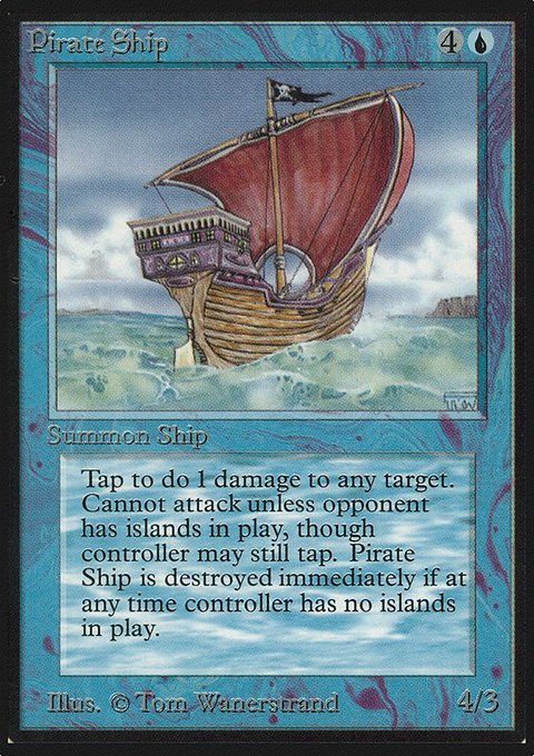 Pirate Ship, Limited Edition Alpha #70, Magic: The Gathering card