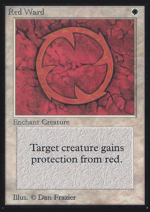 Red Ward, Limited Edition Alpha #33, Magic: The Gathering card