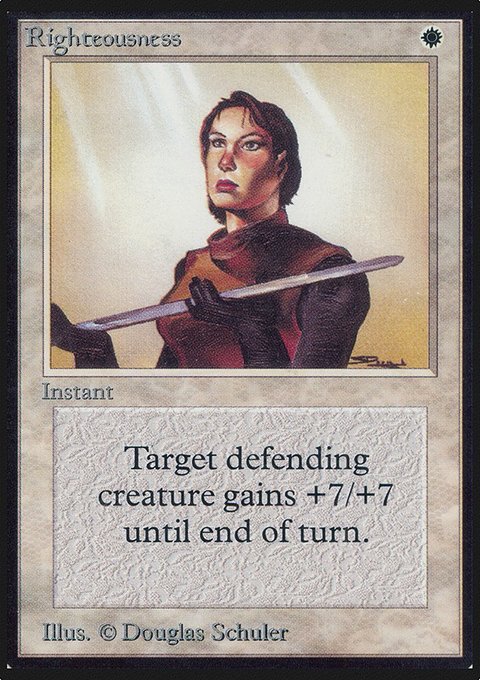Righteousness, Limited Edition Alpha #36, Magic: The Gathering card