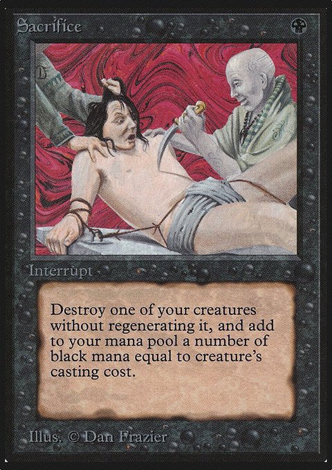 Sacrifice, Limited Edition Alpha #124, Magic: The Gathering card