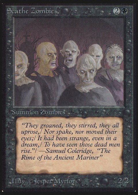 Scathe Zombies, Limited Edition Alpha #125, Magic: The Gathering card