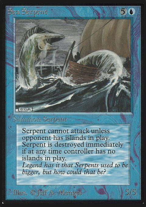 Sea Serpent, Limited Edition Alpha #76, Magic: The Gathering card