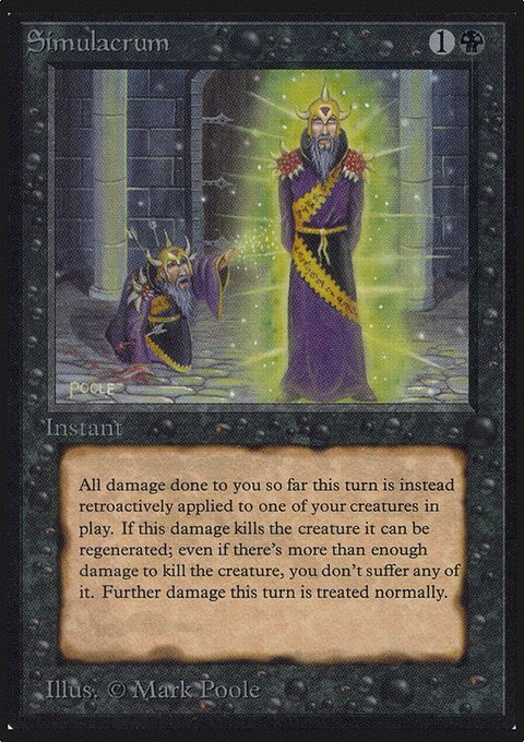 Simulacrum, Limited Edition Alpha #128, Magic: The Gathering card