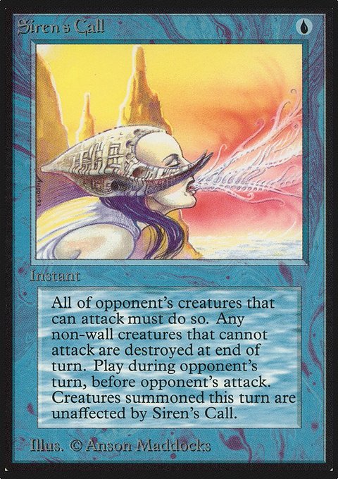 Siren's Call, Limited Edition Alpha #77, Magic: The Gathering card