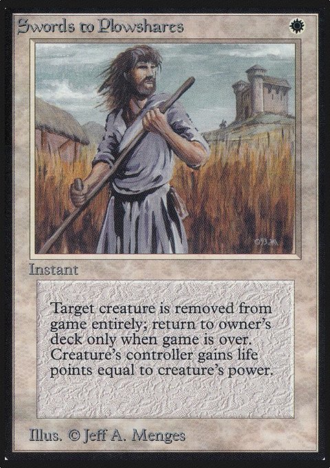 Swords to Plowshares, Limited Edition Alpha #40, Magic: The Gathering card