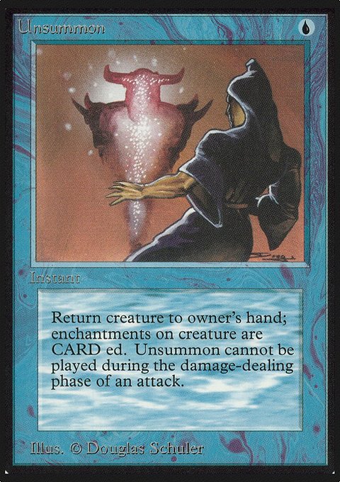 Unsummon, Limited Edition Alpha #86, Magic: The Gathering card