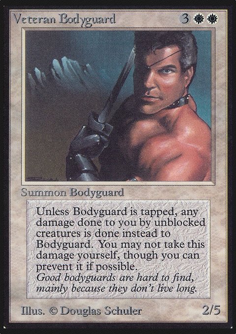 Veteran Bodyguard, Limited Edition Alpha #41, Magic: The Gathering card