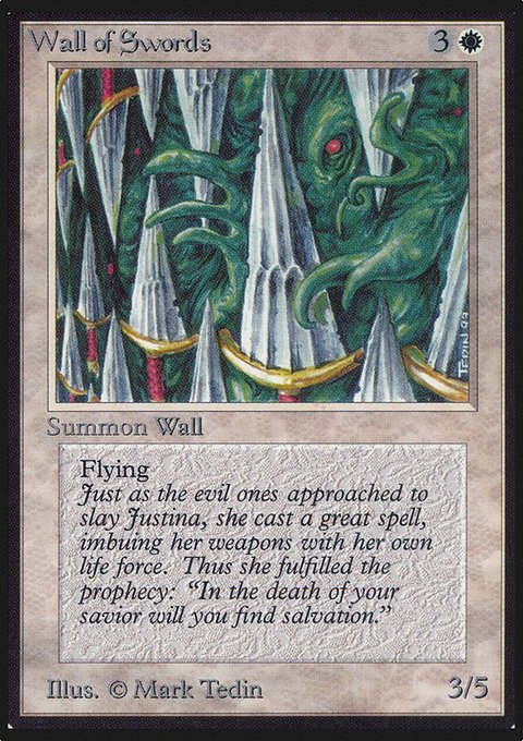 Wall of Swords, Limited Edition Alpha #42, Magic: The Gathering card