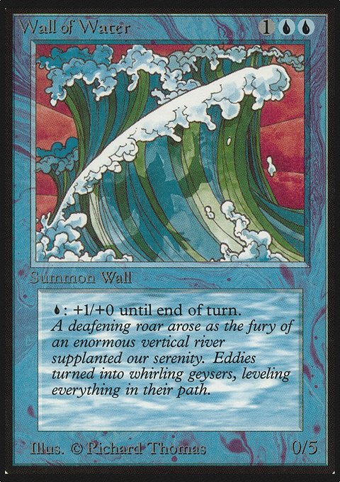 Wall of Water, Limited Edition Alpha #90, Magic: The Gathering card